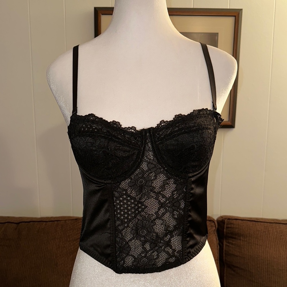 Source Unknown Black Lace Bustier